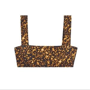 NWOT WeWoreWhat Active Tortoise Shell Print Bandeau Bra Top